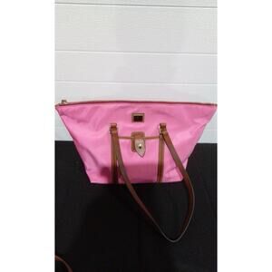 NWT Dooney & Bourke Wayfarer Nylon Zip Top Tote Pink Bag Purse MSRP $238